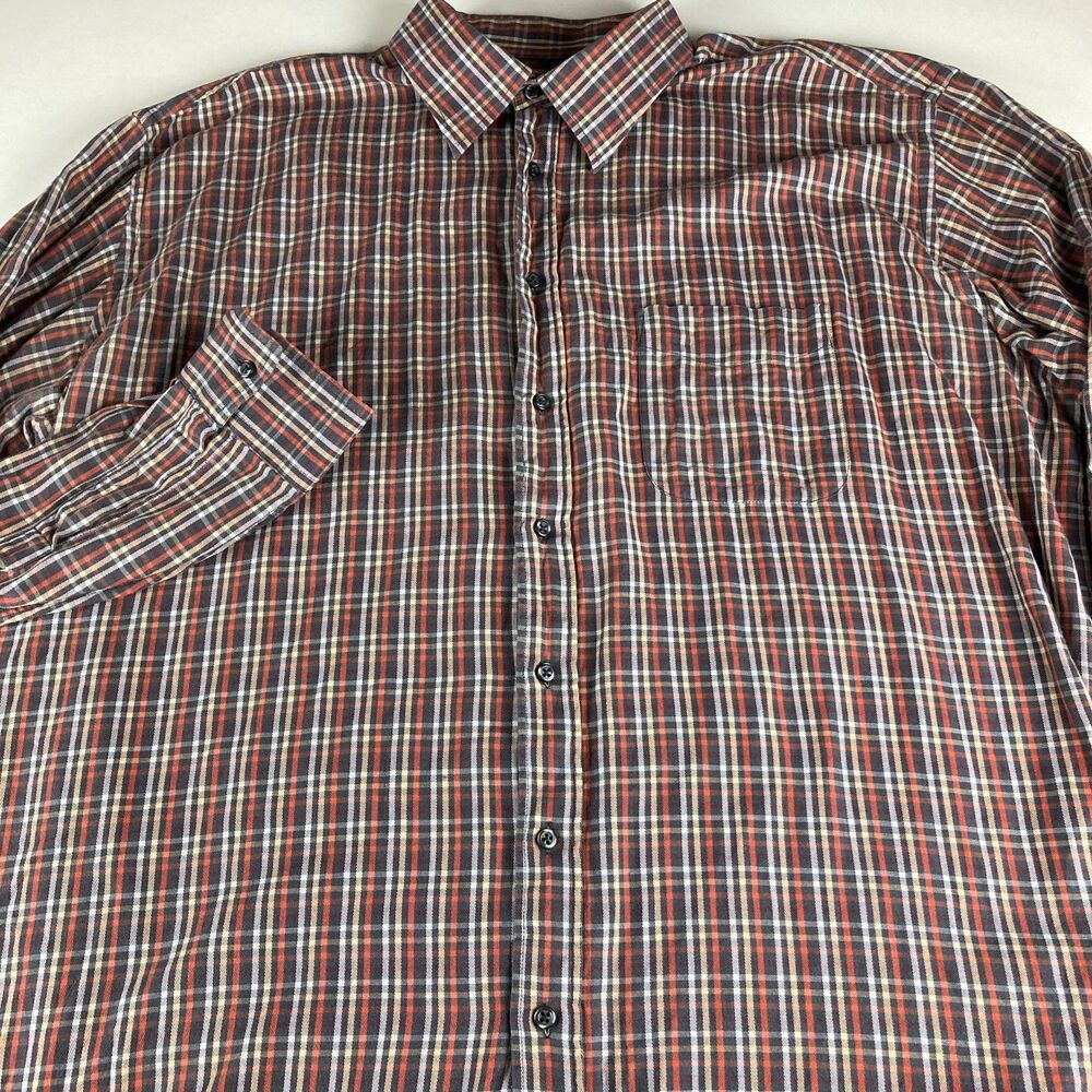 Outback Rider Flannel Shirt Mens XXL Plaid Button Up Cotton Long Sleeve Casual
